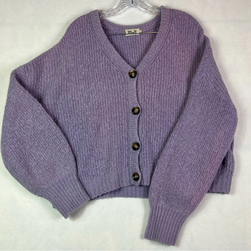 Baum Und Pferdgarten alpaca blend cardigan button closure balloon sleeves. - Picture 1 of 11